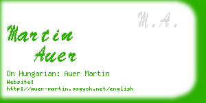 martin auer business card